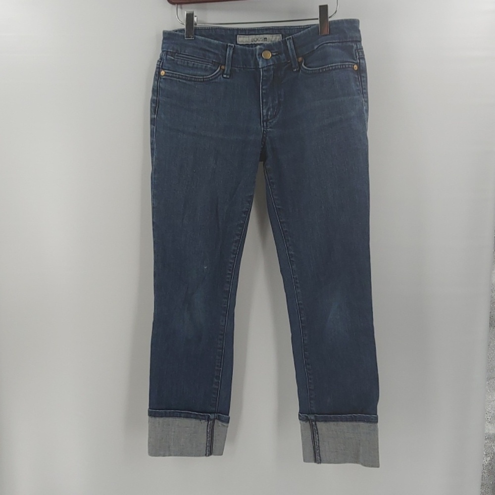 JOE'S Dark Denim Crop Stretch Cuffed Size 26